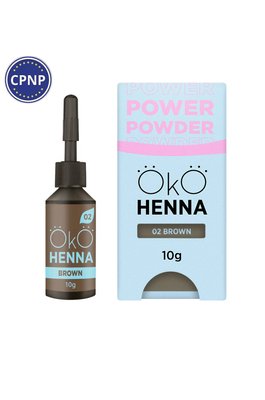 Хна для брів ОКО Power Powder,02 Brown,10g 200100243w фото