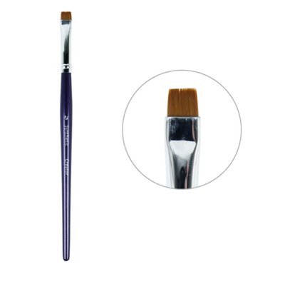 Пензлик Synthetic #25 CREATOR для брів тонкий прямий,синя ручка 20010055w фото