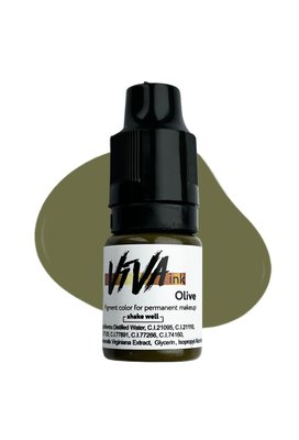 Пігмент для татуажу брів VIVA ink Olive Corrector (6мл)#2 200100727 фото